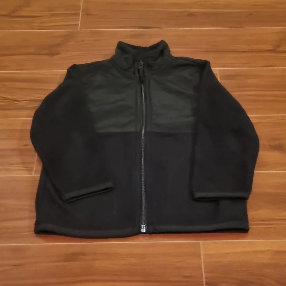 The Children's Place Long Sleeve Full Zip Fleece Jacket Black Size 2T